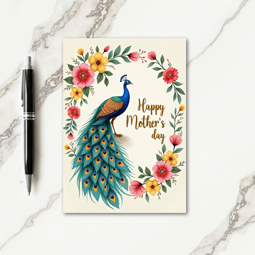 Beautiful Bird Floral Card