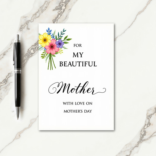 Beautiful Mother Love Bouquet Card