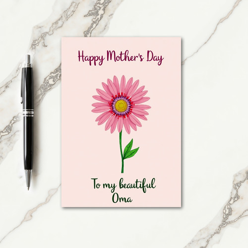 Beautiful Omas Day Blossom Card