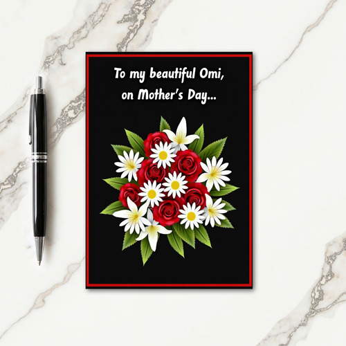 Beautiful Omi Mothers Day Card