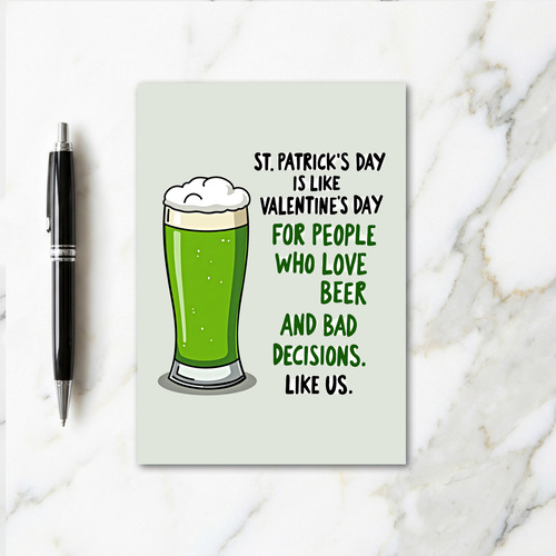 Beer And Bad Decisions Card