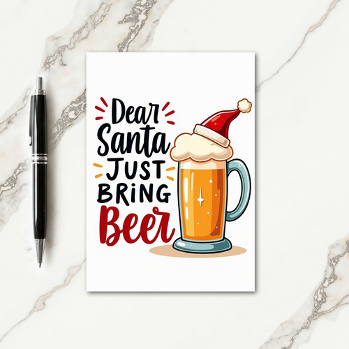 Beer Christmas Card