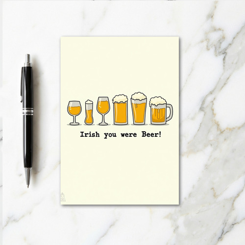 Beer Glass Pattern Fun Card
