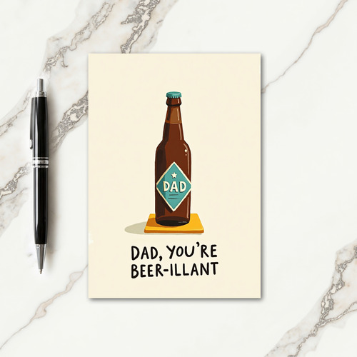 Beerilliant Fathers Day Card
