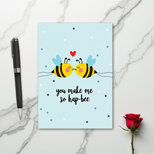 Bees Happy Love Anniversary Card