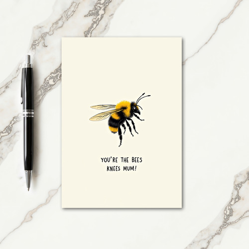 Bees Knees Mum Illustration Card