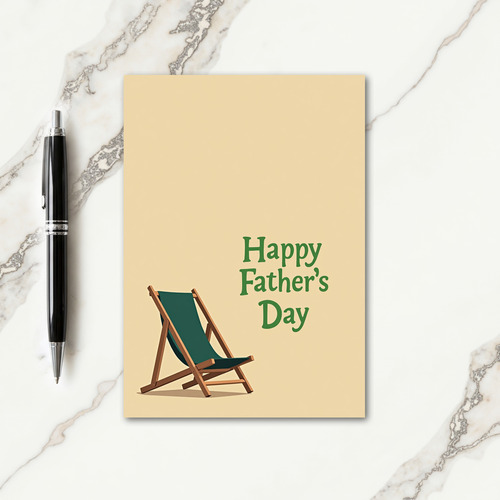 Beige Wooden Chair Fathers Day Card