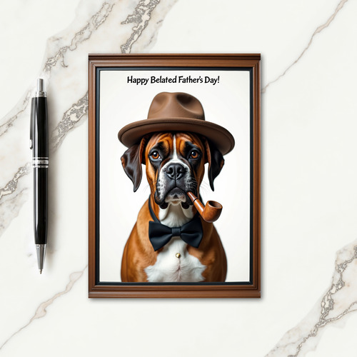 Belated Canine Fathers Day Card