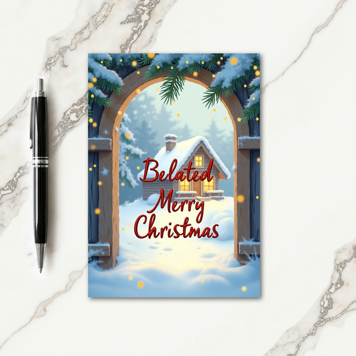 Belated Merry Christmas Wishes Card