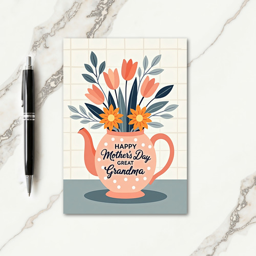 Beloved Mom Teapot Card