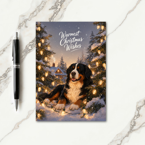 Bernese Mountain Dog Christmas Card