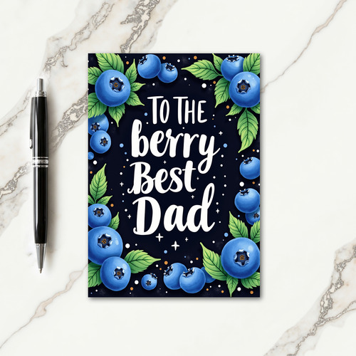 Berry Best Dad Art Card