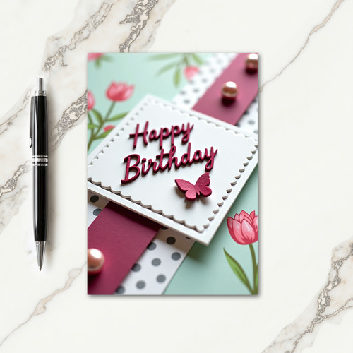 Berry Butterfly Card
