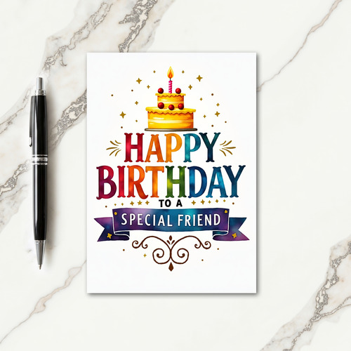 Berry Cake Birthday Card