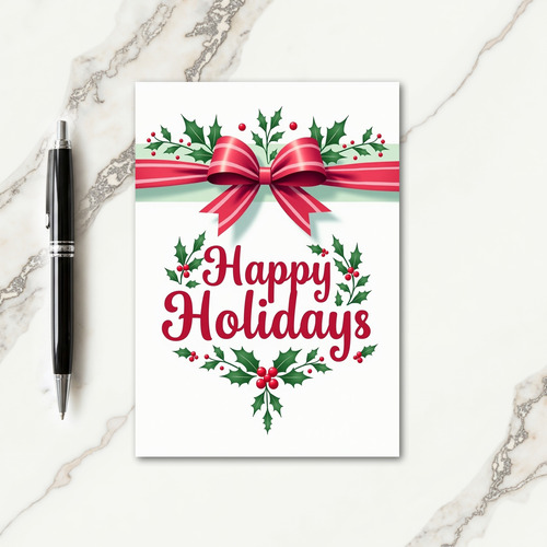 Berry Foliage Christmas Card