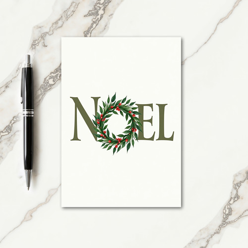 Berry Greenery Christmas Card
