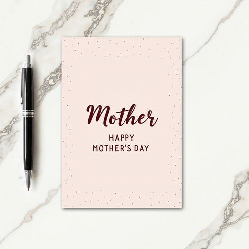 Berry Red Mother Design Card