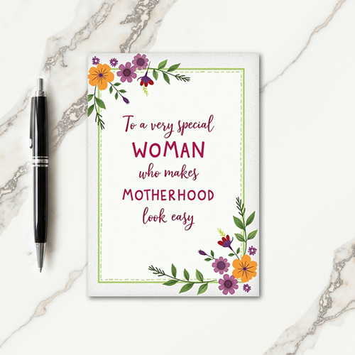 Berry Red Motherhood Card