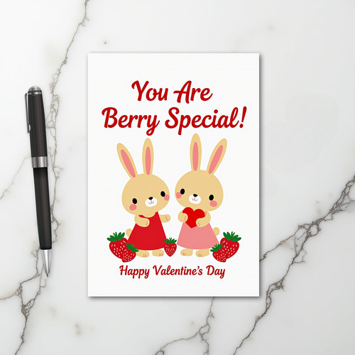 Berry Special Valentine Bunny Card