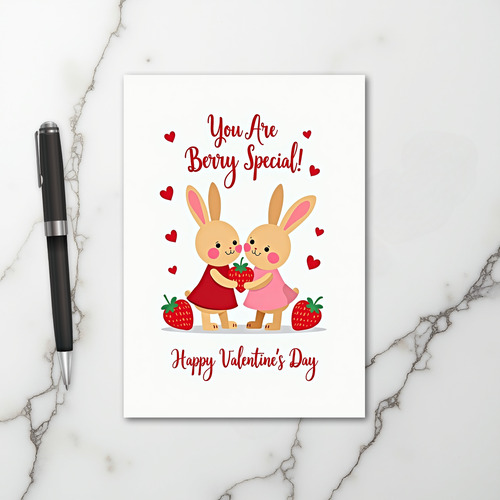 Berry Special Valentines Bunny Card