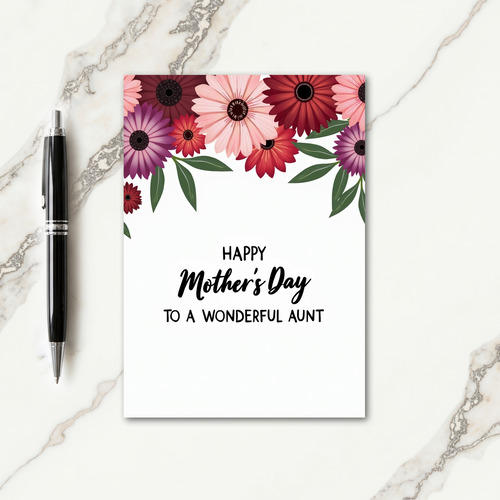 Best Aunt Mothers Day Art Card