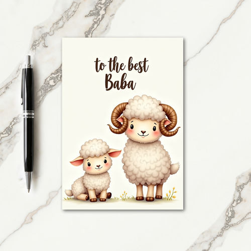 Best Baba Sheep Art Card
