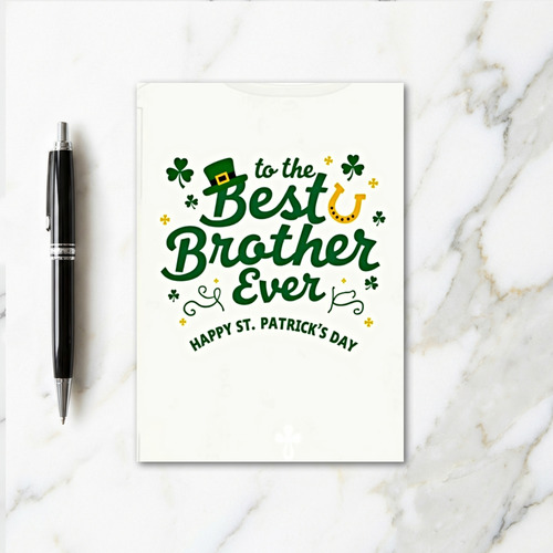 Best Brother Faux Gold St Patricks Card