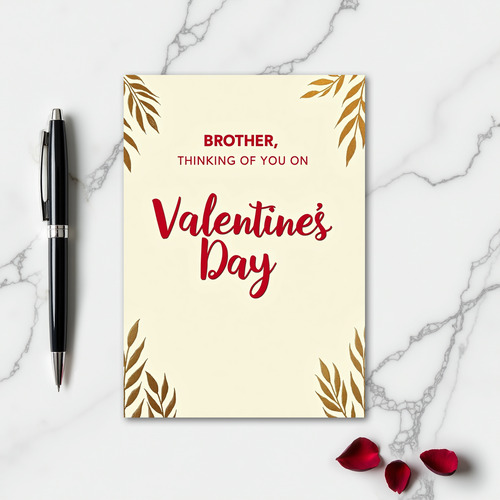 Best Brother Valentines Day Card