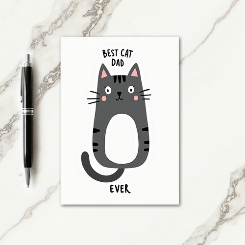 Best Cat Dad Ever Feline Card