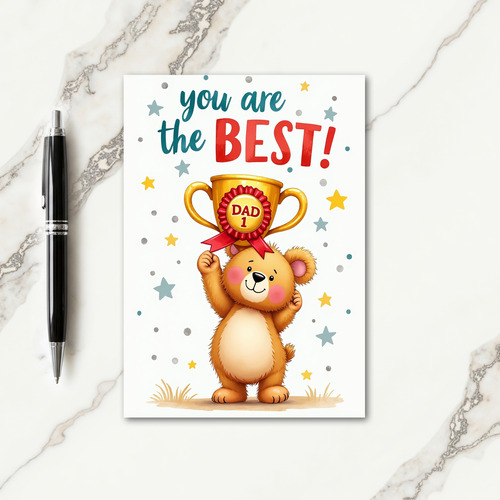Best Dad Award Celebration Card