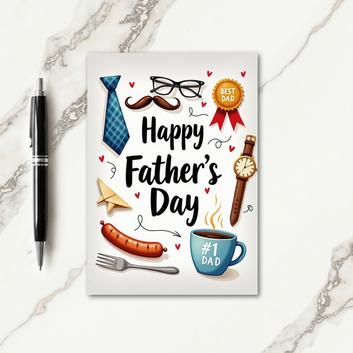 Best Dad Award Fathers Day Card