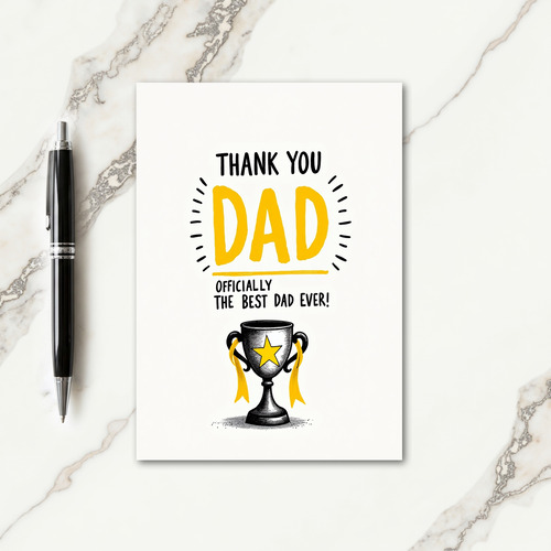 Best Dad Award Graphic Card