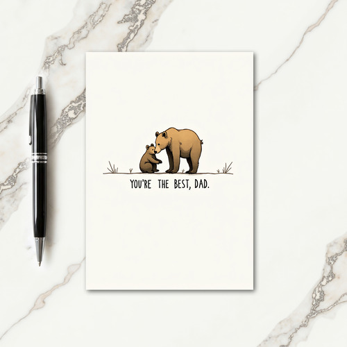 Best Dad Bear Hug Fathers Day Card