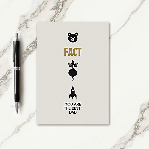 Best Dad Beet Fact Silhouette Card