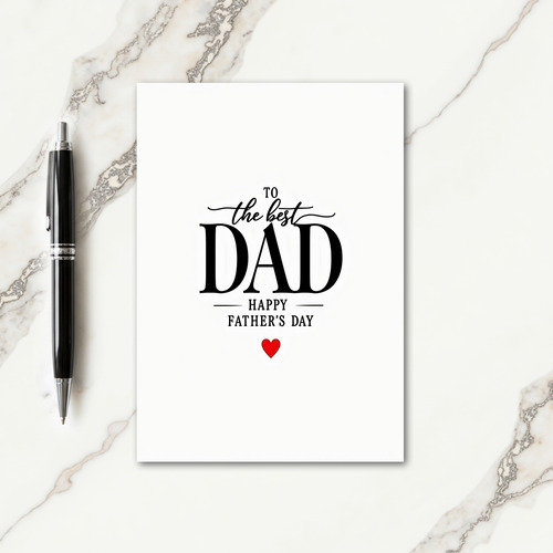 Best Dad Bold Text Art Card