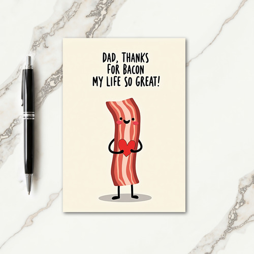 Best Dad Breakfast Art Card