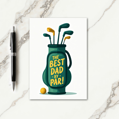 Best Dad By Par Fathers Day Card
