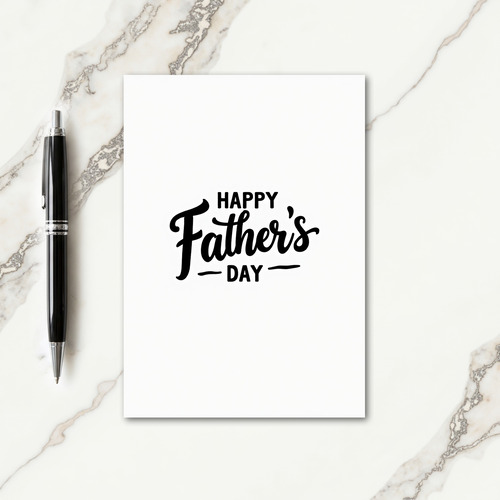 Best Dad Calligraphy Art Card