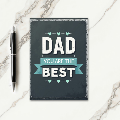 Best Dad Chalkboard Fathers Day Card