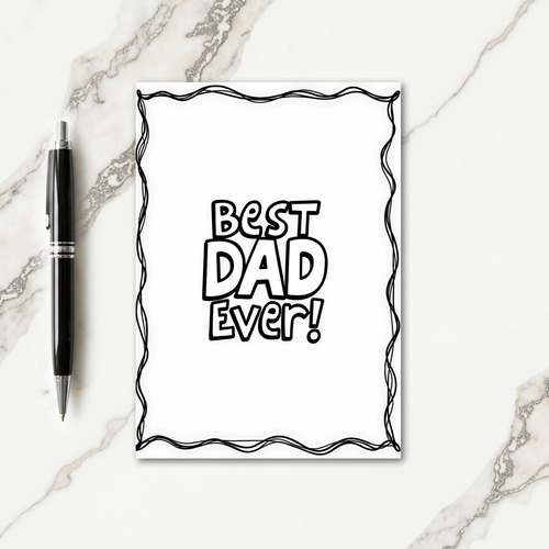 Best Dad Ever Art Card