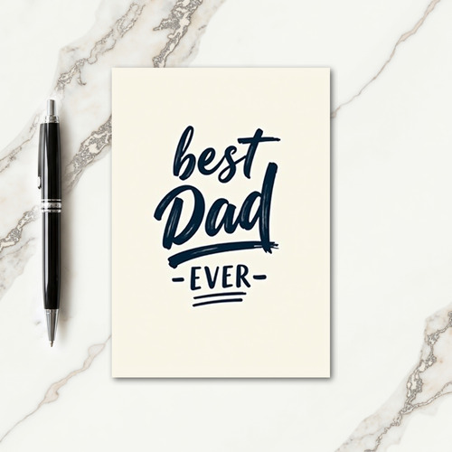 Best Dad Ever Indigo Art Card