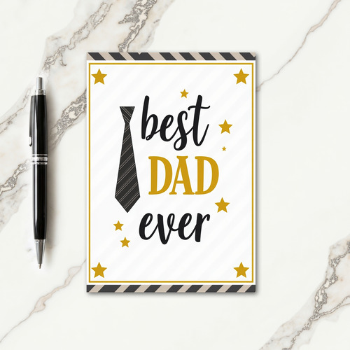 Best Dad Ever Stars Card