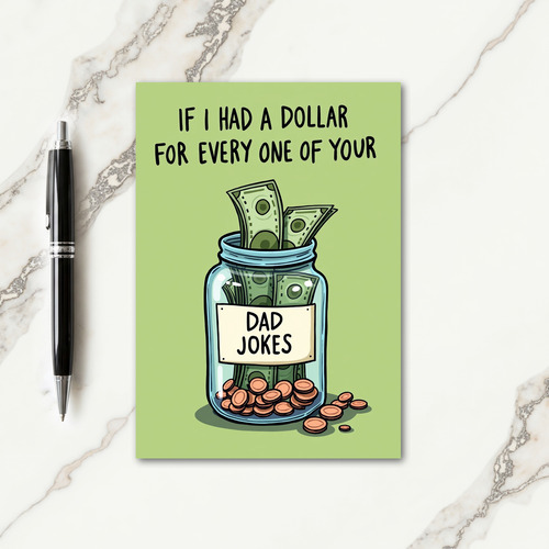 Best Dad Funny Money Jar Card