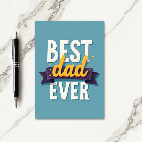 Best Dad Golden Script Card