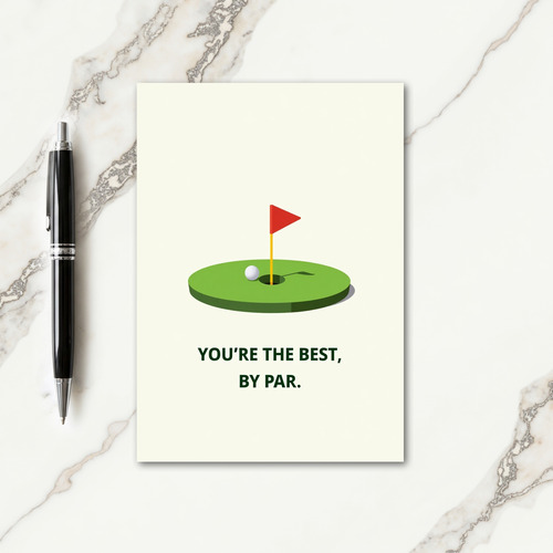 Best Dad Golf Art Fathers Day Card