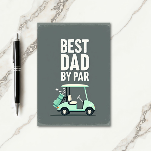 Best Dad Golf Cart Card