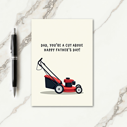 Best Dad Lawn Mower Day Card