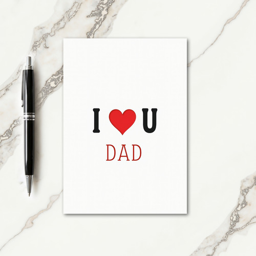 Best Dad Minimal Art Card