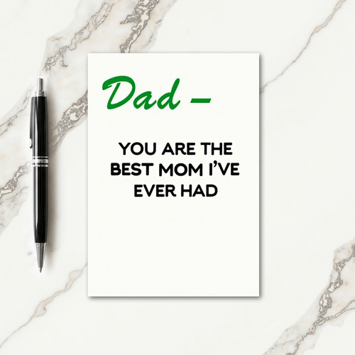 Best Dad Mom Ever Art Card