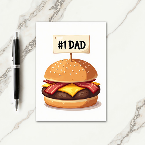 Best Dad Sandwich Art Card